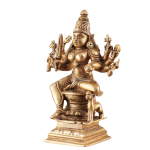 Brass Superfine Mariamman Shakti Idol - 6.5" Divine Mother Goddess of Rain, Health & Protection